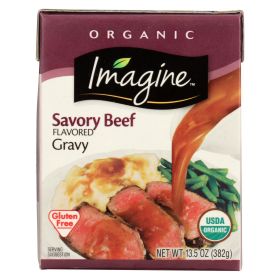Imagine Foods Organic Gravy - Savory Beef - Case Of 12 - 13.5 Fl Oz - Default