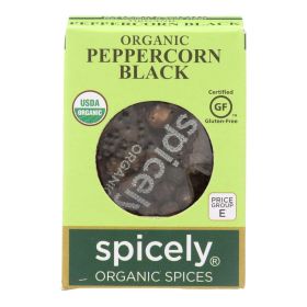 Spicely Organics - Organic Peppercorn - Black - Case Of 6 - 0.45 Oz. - Default