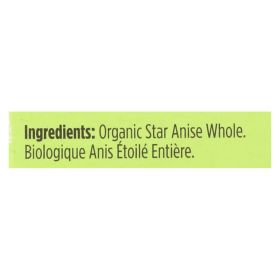Spicely Organics - Organic Star Anise - Whole - Case Of 6 - 0.1 Oz. - Default