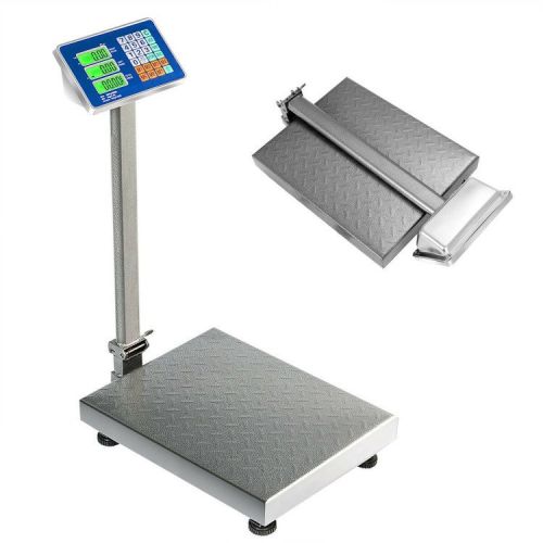 Home Commercial Used Computing Digital Floor Platform Scale - Silver A - 660 lbs Home Commercial Used Computing Digital Floor Platform Scale - Silver A - 660 lbs