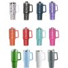 40oz Adventure Quencher Tumbler Thermos Vacuum Cups With Handle Stainless Steel Travel Water Cup Stay Ice Cold Car Coffee Mug - 1000-1500ml - 26