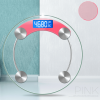 1pc Transparent Bathroom Scales LCD Electronic Bascula Pesa Digital Smart Scale Bear 180 KG Body Weight Balance Scales Floor Scales - Pink
