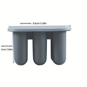 1pc New Product 9 Linked Ice Column Mold Silicone Small Ice Strip Ice Cube Mold With Lid DIY Filling Bottle Easy Release Mold - Grey