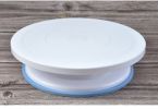 Rotating Platform Cake Stand Round Cake Turntable Stand DIY Kitchen Baking Tool Cake Icing Decorating Tool - white