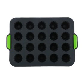 1pc 20 Cavity Jelly Tray; Food Grade Nonstick Silicone Mold; Pudding Fruit Ice Cube Mold; Kitchen Cooking Tools - Dark Gay