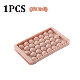 66/33 Ice Ball Mold Hockey Frozen Mini Ball Maker Mold Round Ice Cube Mold with Lid Ice Tray Box Whiskey Cocktail Kitchen Tools - 1PCS 33Ball1