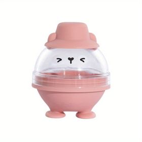 1pc; Large Whiskey Ice Cube Mold; Sphere Ice Cube Mold Tray With Lid; Silicone Ice Maker; Household Ice Cube Box; Kitchen Supplies - Pink Rabbit