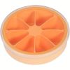 1pc Ice Cube Tray; Silicone Ice Cube Tray; Ice Cube Tray With Lids; Large Ice Cube Mold; Ice Cube Trays Silicone; Round Ice Cube Mold - Orange