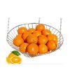 3-Layers Hanging Basket Stainless Steel Fruit Vegetable Flower Basket Storage Holder Home Decoration Basket Kitchen Hanging Rack - stainless steel