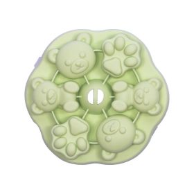 1pc Silicone Jelly Pudding Mold; Non-stick Food Grade Silicone Mold; Reusable Cake Mold Ice Cube Mold; DIY Baking Tools - Green