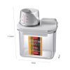 1pc Portable Plastic Food Storage Box; Clear Cereal Storage Containers With Lids; Large Kitchen Storage Containers - 1800ml Airtight Measuring Cup