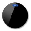 1pc Home Charging Electronic Scale Intelligent Weighing Scale Increases Precision Round Scale Body Scale Health Weight Loss Meter - Black