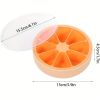 1pc Ice Cube Tray; Silicone Ice Cube Tray; Ice Cube Tray With Lids; Large Ice Cube Mold; Ice Cube Trays Silicone; Round Ice Cube Mold - Orange