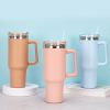 40oz Adventure Quencher Tumbler Thermos Vacuum Cups With Handle Stainless Steel Travel Water Cup Stay Ice Cold Car Coffee Mug - 1000-1500ml - 22