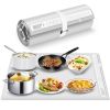 Silicone Electric Roll Up Heating Tray Food Warmers Mat Portable Hot Plates to Keep Food Warm - gray
