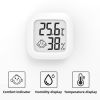 Mini LCD Digital Thermo-Hygrometer Humidity Temperature Measuring Air Comfort Indicator Thermometer Sensor Digital Moisture - white2