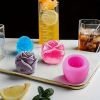 1pc Rose Big Ice Ball Whiskey Ice Mold Ice Tray Round Ice Cube Silicone Mold Net Red Bartender Tool Box Ice Making - Pink