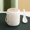 1pc Stainless Steel Soup Cup; Student Breakfast Cup; Outdoor Portable Milk Salad Soup Porridge Storage Can; Thermal Bag; Kitchen Supplies - Green