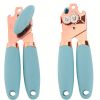 1pc Kitchen Multifunctional Can Opener Modern Minimalist Canning Tool Can Opener Stainless Steel Can Knife Beer Bottle Opener, Outdoor Camping - Cyan