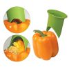 1pc/Pack; Green Peppers; Tomatoes; Fruit And Vegetable Corer - Green