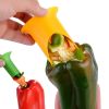 1pc/Pack; Green Peppers; Tomatoes; Fruit And Vegetable Corer - Green