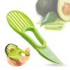 Multifunctional Avocado Cutter Corer Butter Fruit Slicer Peeler Pulp Separator Plastic Knife Kitchen Tools Gadgets Accessories - Green