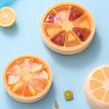 1pc Ice Cube Tray; Silicone Ice Cube Tray; Ice Cube Tray With Lids; Large Ice Cube Mold; Ice Cube Trays Silicone; Round Ice Cube Mold - Orange
