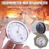 Mini Pointer Type Thermometer Hygrometer Indoor Room Electronic Temperature Humidity Meter Sensor Gauge For Home Thermometer - golden