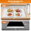 Silicone Electric Roll Up Heating Tray Food Warmers Mat Portable Hot Plates to Keep Food Warm - gray