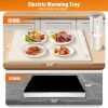 Silicone Electric Roll Up Heating Tray Food Warmers Mat Portable Hot Plates to Keep Food Warm - creamy white