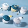Seasoning Container with Spoon Plastic Heat and Moisture Resistant Condiment Box Spice Jars Salt Sugar for Kitchen Storage - Blue