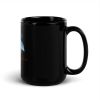 Blue Serenity Dolphin Mug Black Glossy Design By HadiArts - Black + Blue Art Oz 15