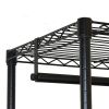 Oceanstar Garment Rack with Adjustable Shelves with Hooks, Black - GRS1514