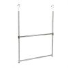 Oceanstar 2-Tier Portable Adjustable Closet Hanger Rod, Chrome - ACR1538C