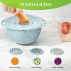 4 in 1 Colander with Mixing Bowl Set Food Strainers and Colanders Set for Kitchen - Pink