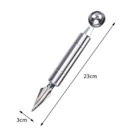 Watermelon Cutter Stainless Steel Windmill Design Creative Cut Fruit Home Kitchen Gadgets DIY Salad Fruit Slicer Cutter Tools - Spoon