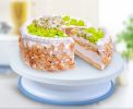 Rotating Platform Cake Stand Round Cake Turntable Stand DIY Kitchen Baking Tool Cake Icing Decorating Tool - white