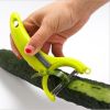 Rotatable Blade Peeler Swivel Blade Multi-Functional Peeler for Fruits Vegetables Potato Carrots Pairing Knife Kitchen Gadget Tool - green peeler