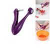 Cherry Fruit Kitchen Pitter Remover Olive Corer Remove Pit Tool Seed Gadge Fruit and Vegetable Tools Cherry Pitter - Purple