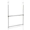 Oceanstar 2-Tier Portable Adjustable Closet Hanger Rod, Chrome - ACR1538C