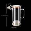 1pc Oil Bottle; Glass Oil Dispenser With Handle; Glass Storage Bottle; Kitchen Accessories - 18.6OZ
