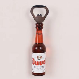 1pc Magnetic Beer Bottle Opener - Perfect Housewarming, Birthday, and Men's Gift - Easy to Use and Stylish - Duvel - Polypropylene + Magnet