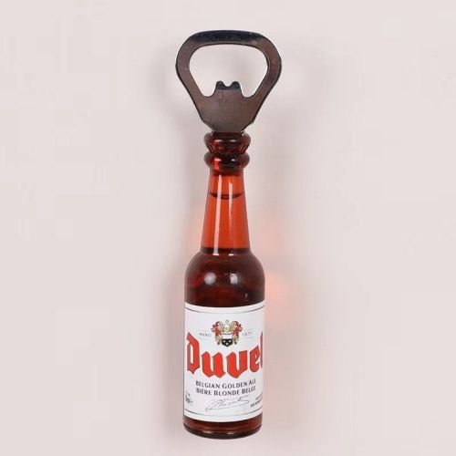 1pc Magnetic Beer Bottle Opener - Perfect Housewarming, Birthday, and Men's Gift - Easy to Use and Stylish - Duvel - Polypropylene + Magnet