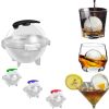 4pcs Whisky Ice Ball Mold; Round Ice Cube Mold; Random Color - Random 4 Pieces