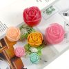 1pc Rose Big Ice Ball Whiskey Ice Mold Ice Tray Round Ice Cube Silicone Mold Net Red Bartender Tool Box Ice Making - Pink