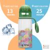 Golf Pattern Straw Lid Water Bottle; Flip & Sip Double Stainless Steel Thermal Insulation; Sports Bottle; Outdoor Mug - 42 OZ