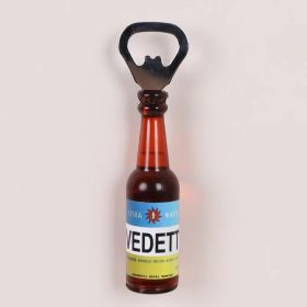 1pc Magnetic Beer Bottle Opener - Perfect Housewarming, Birthday, and Men's Gift - Easy to Use and Stylish - Vedett - Polypropylene + Magnet
