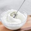 Stainless Steel Egg Rotary Whisk, Semi-Automatic Egg Beater Mixer - 10 inch