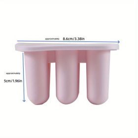 1pc New Product 9 Linked Ice Column Mold Silicone Small Ice Strip Ice Cube Mold With Lid DIY Filling Bottle Easy Release Mold - Pink