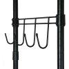Oceanstar Garment Rack with Adjustable Shelves with Hooks, Black - GRS1514